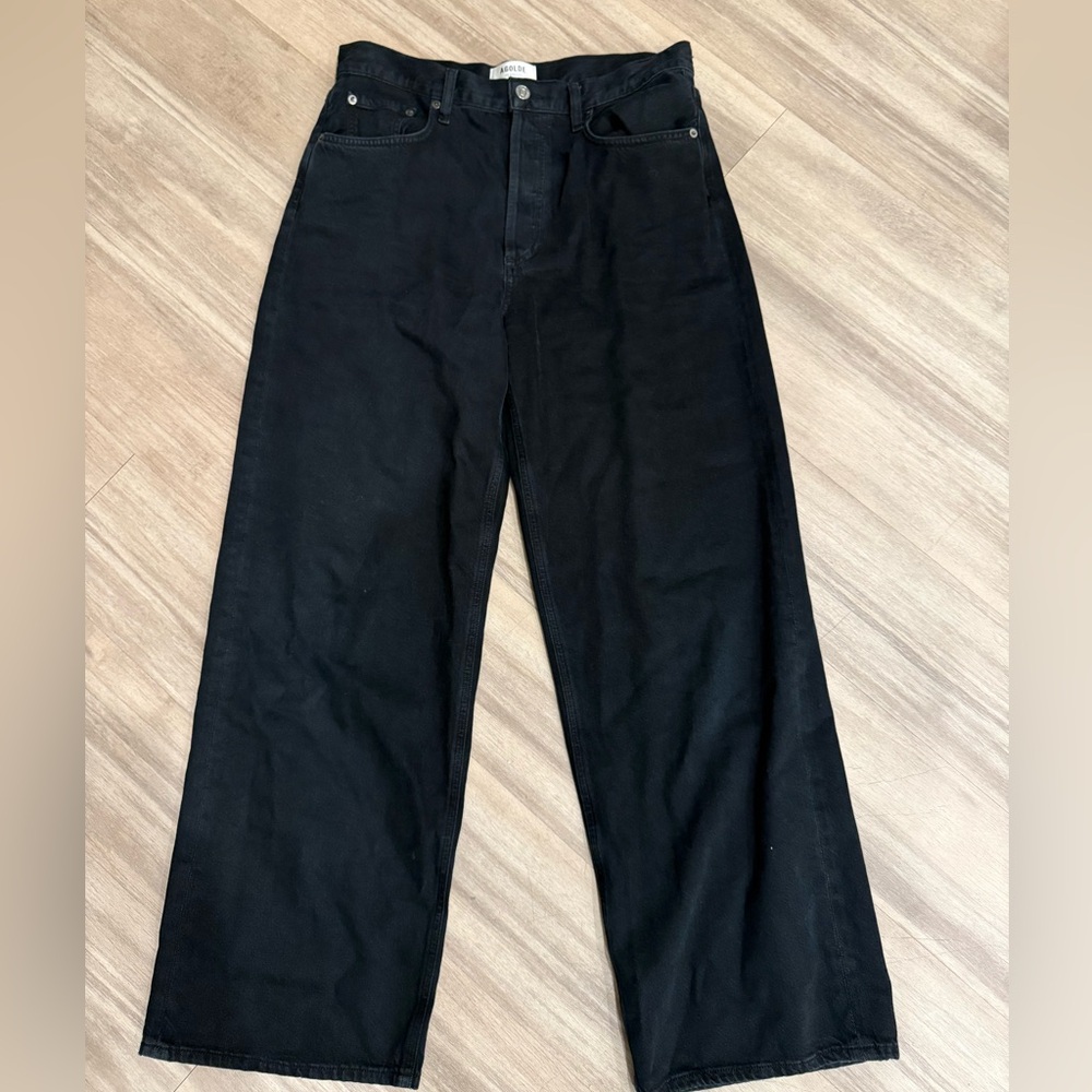 black agolde low slung baggy